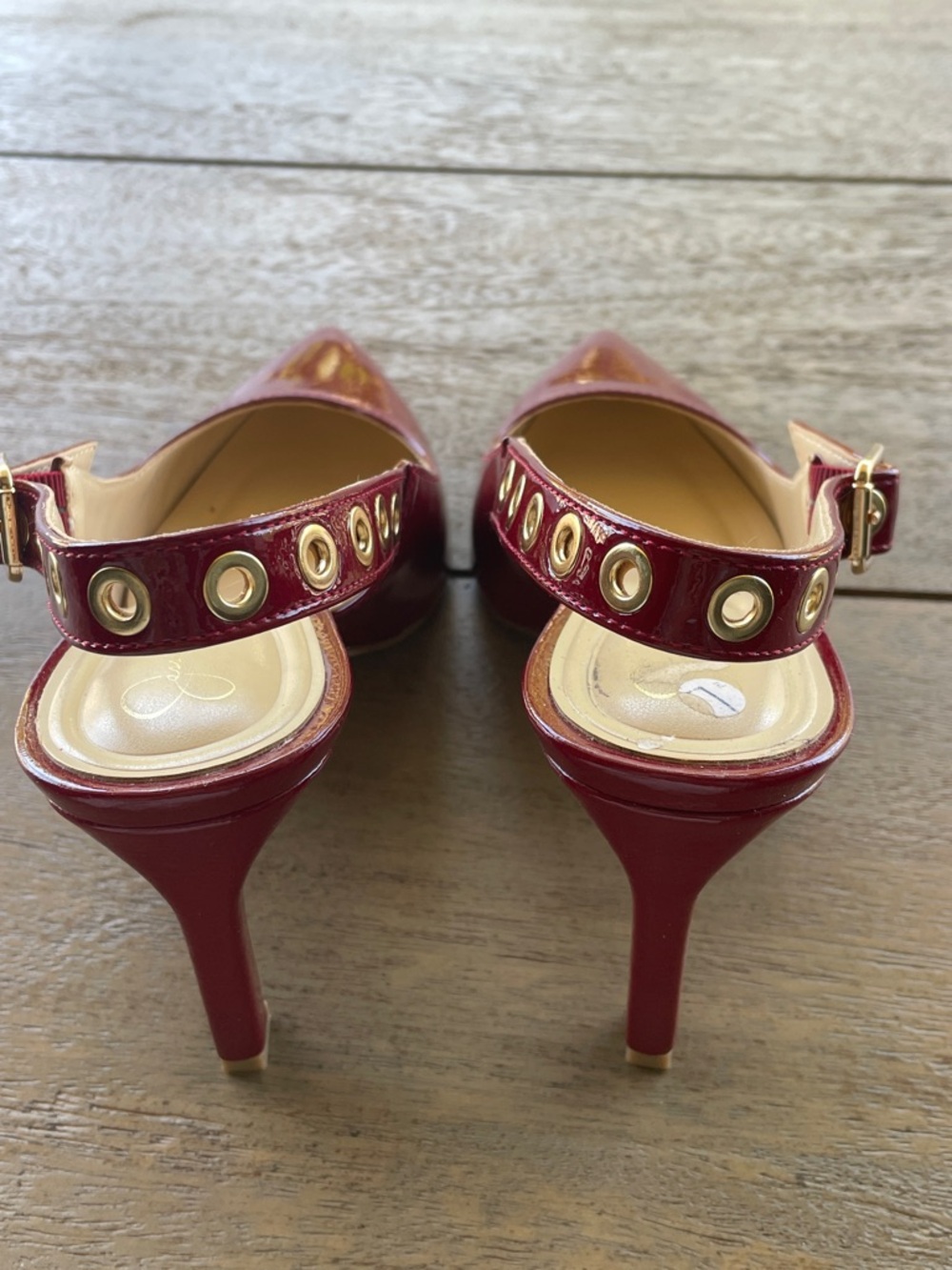 Jessica Simpson Chilli Pepper Patent Pointed Slingback Pumps - Picture 7 of 8